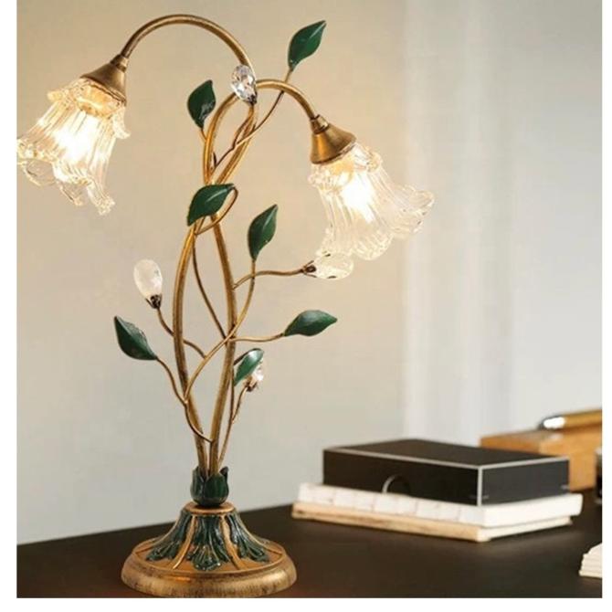Elegant French floral table lamp for stylish lighting