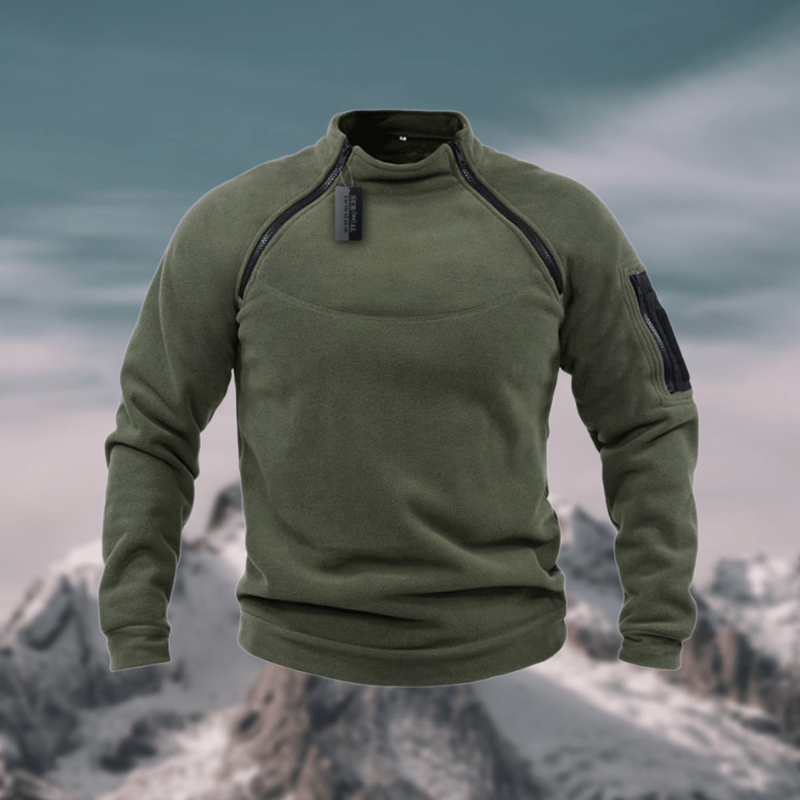 Nils – Stylish Windproof Wool Fleece Pullover with Zipper for Active Comfort