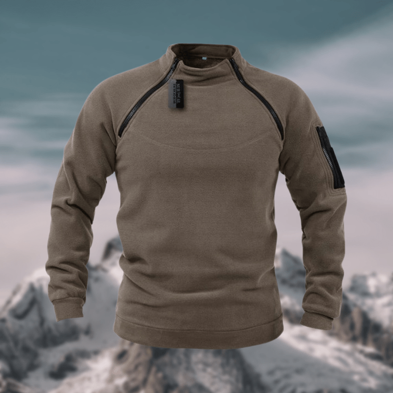 Nils – Stylish Windproof Wool Fleece Pullover with Zipper for Active Comfort