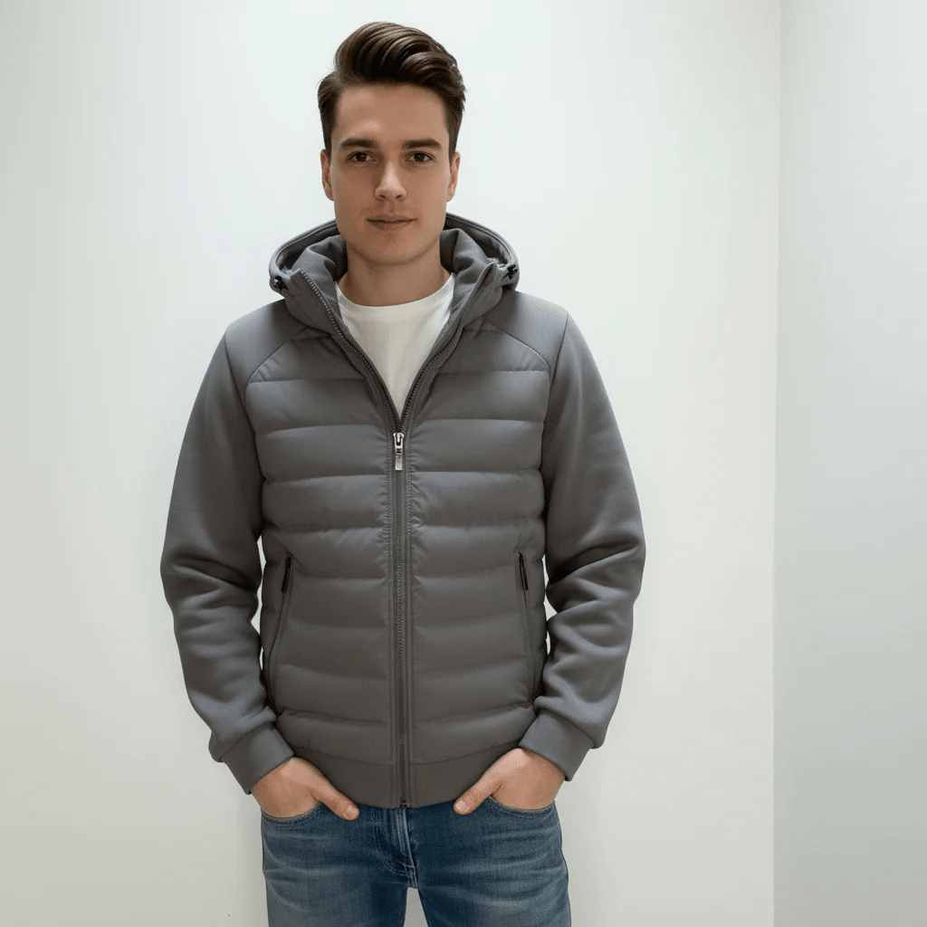 Philipp – Comfortable Hooded Jacket with Zipper and Practical Side Pocket