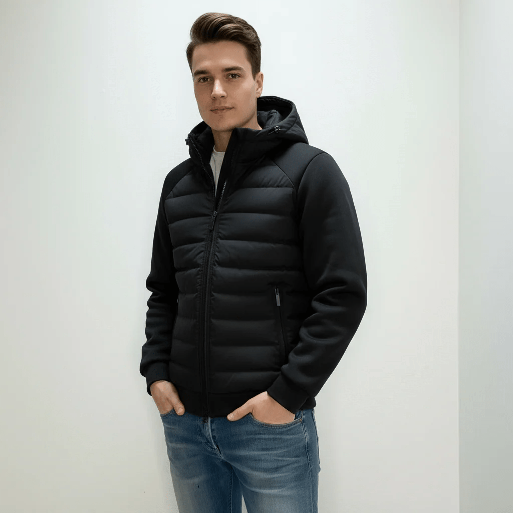 Philipp – Comfortable Hooded Jacket with Zipper and Practical Side Pocket