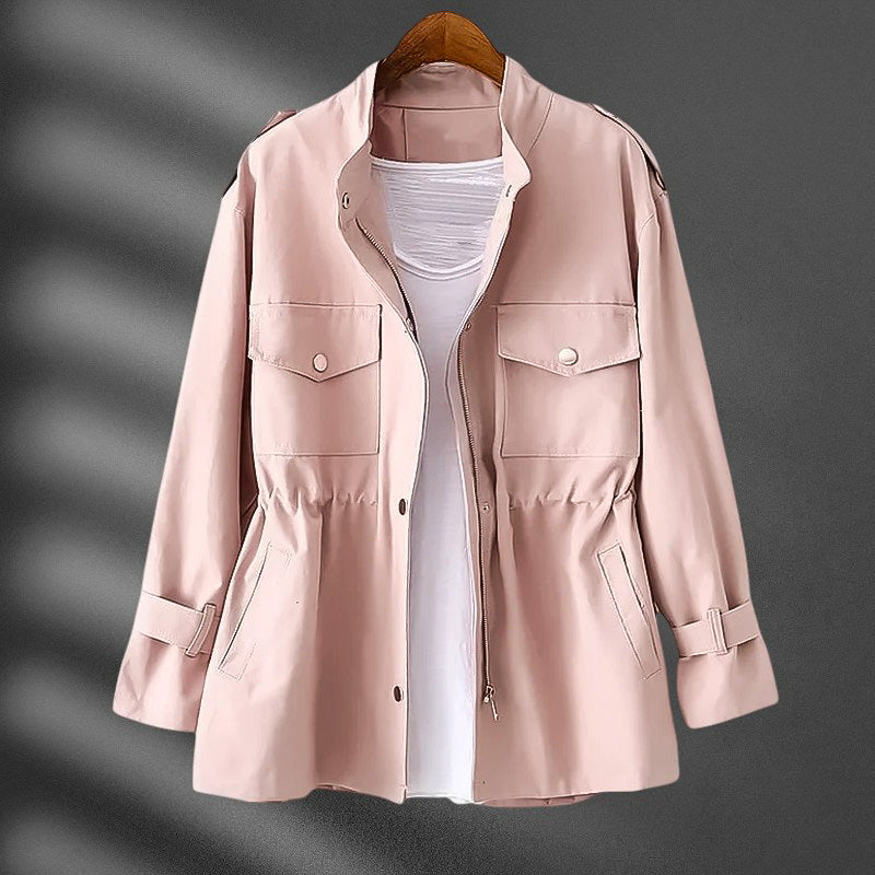 Hannah Waist Slimming Lightweight Windbreaker for a Sleek and Slim Silhouette