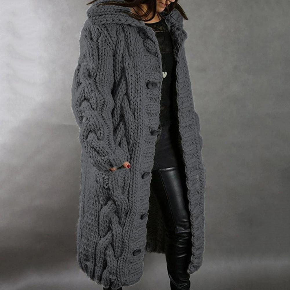Cozy Women's Chunky Knit Cardigan