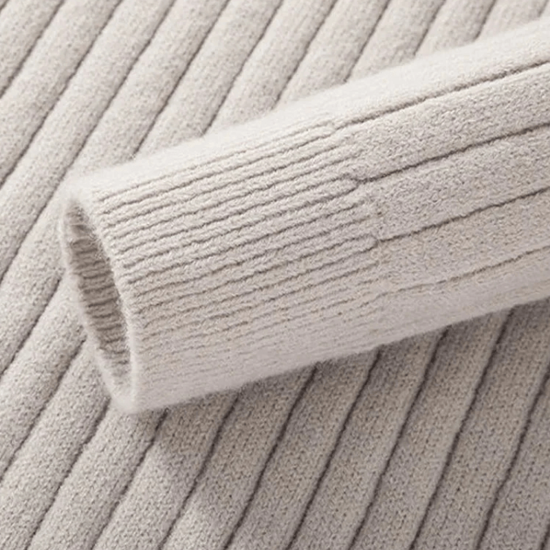 Rafael – Elegant half-zip knitted sweater with standing collar for stylish comfort