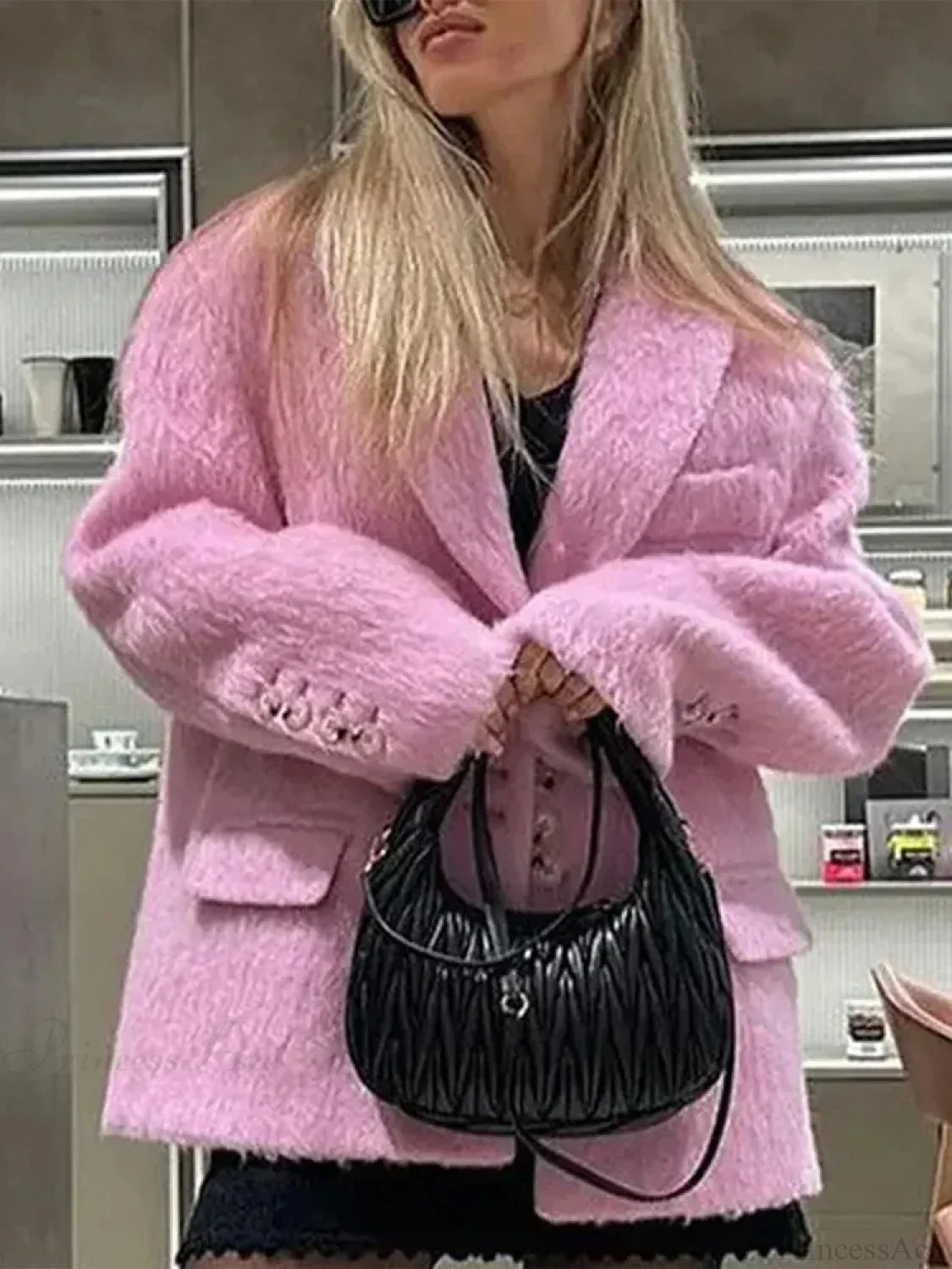 Elegant Retro Wool Button-Down Overcoat for Timeless Style