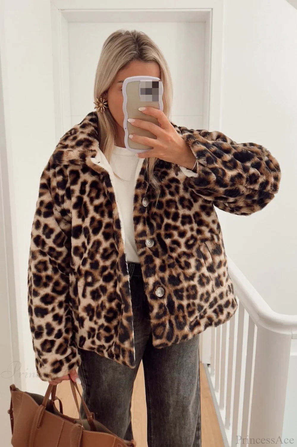 Reversible Cotton Leopard Print Coat for a Versatile Style