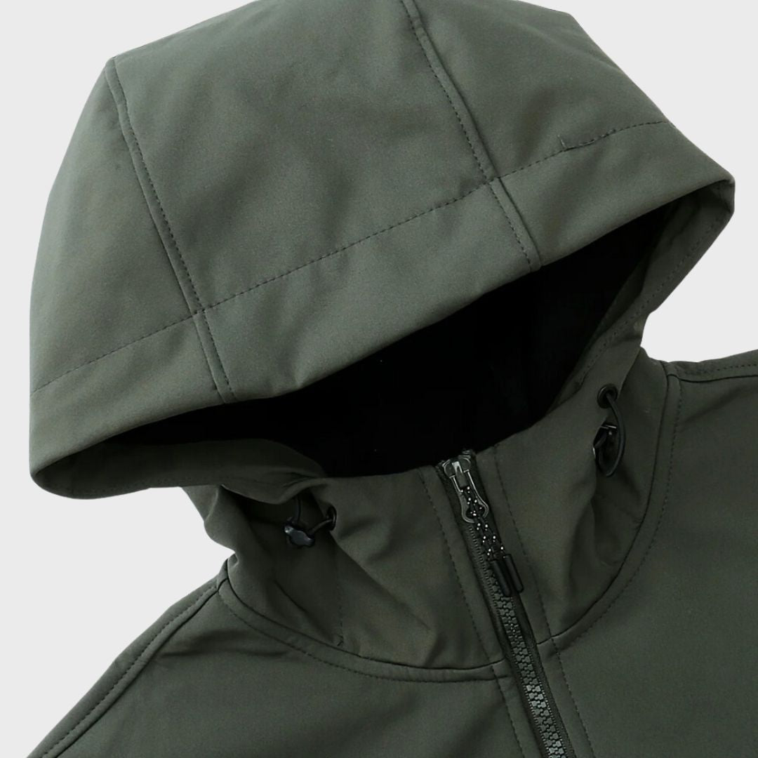 Roland winter jacket with hood and practical front zipper for optimal protection