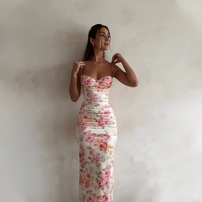 Beau Floral-Print Summer Maxi Dress