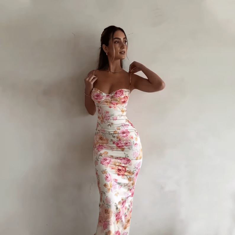 Beau Floral-Print Summer Maxi Dress