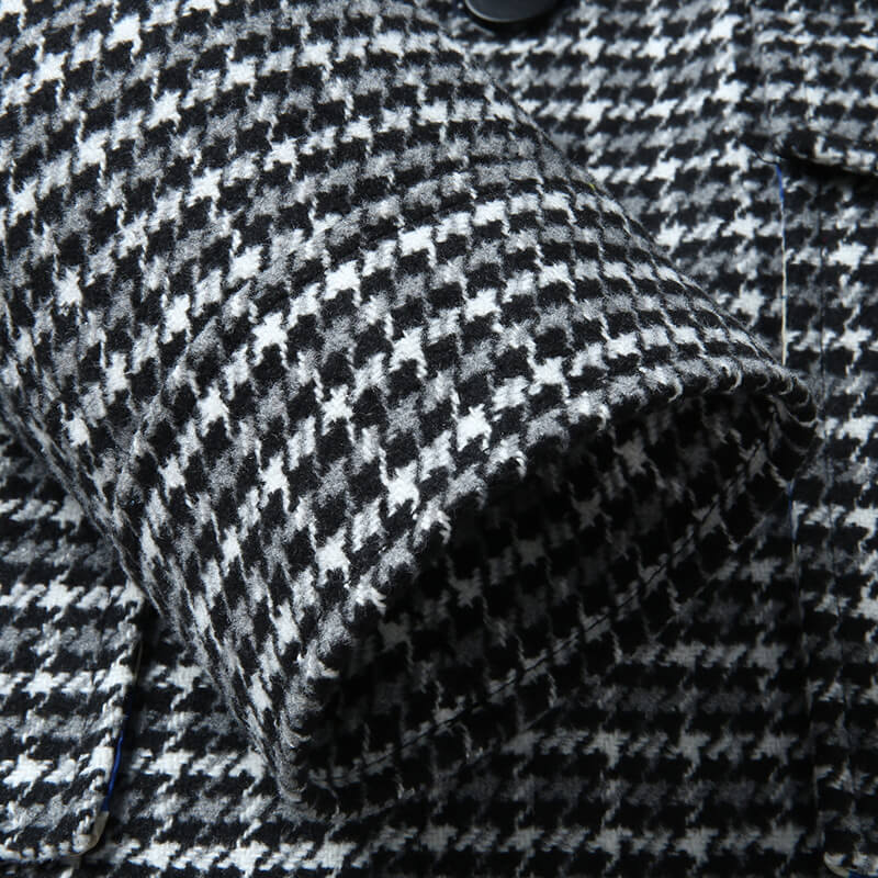 Chic Malcolm Houndstooth Wool Jacket for a Stylish Look