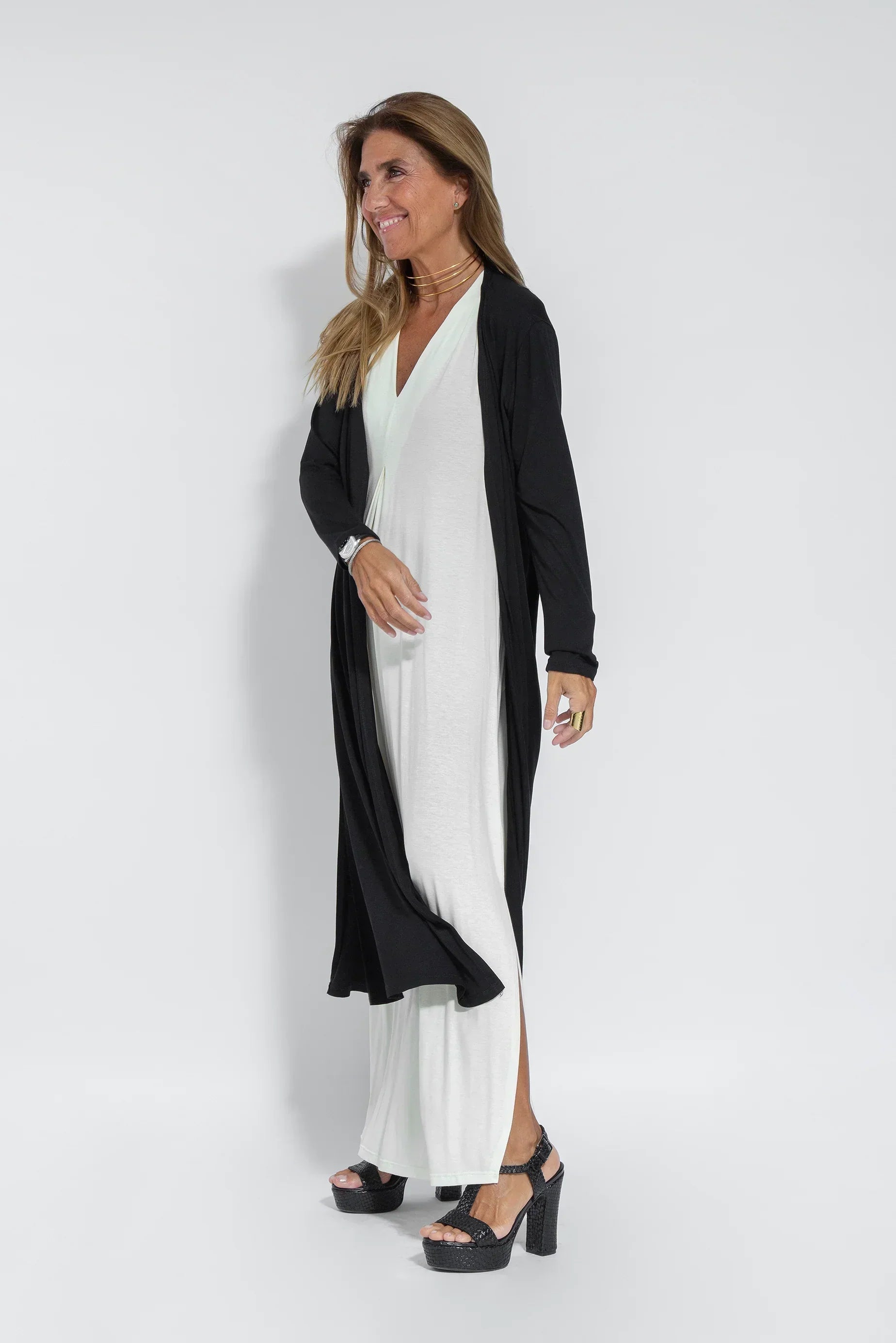 Carmela | Elegant Maxi Dress with Matching Cardigan