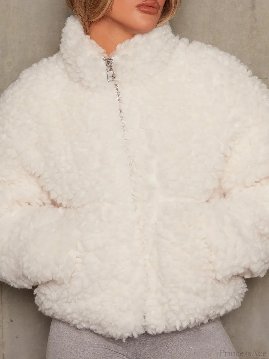 Cropped Minimalist Sherpa Jacket and Fuzzy Softness