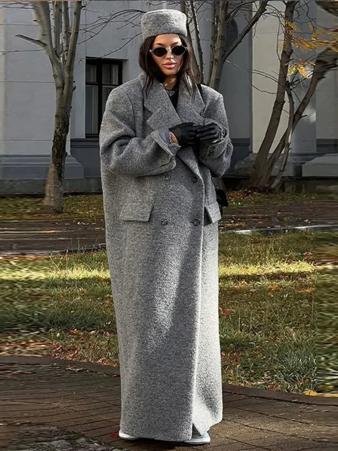 Casual Solid Turn-Down Collar Loose Fit Overcoat for Stylish Comfort