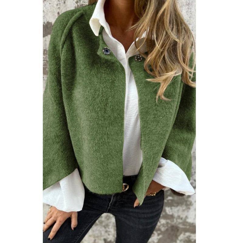Chic Women's Cropped Jacket for Effortless Casual Sophistication