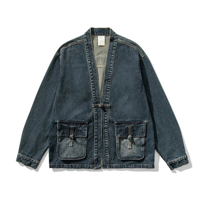Theodor - Stylish Modern Denim Kimono with Nostalgic Vintage Flair