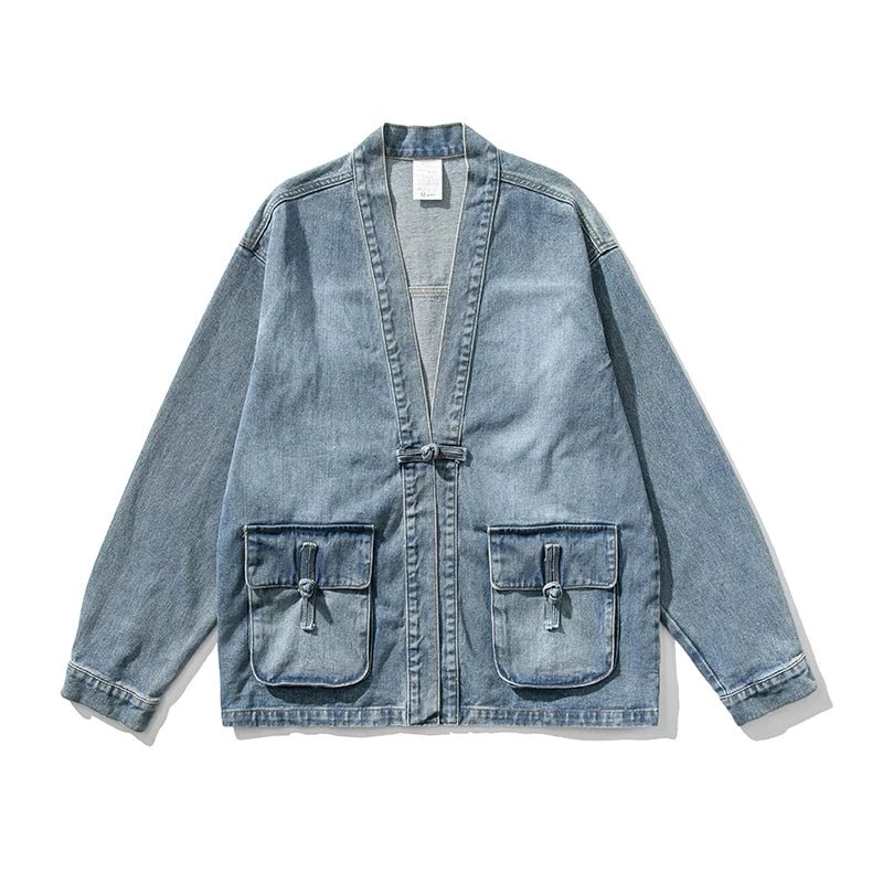 Theodor - Stylish Modern Denim Kimono with Nostalgic Vintage Flair