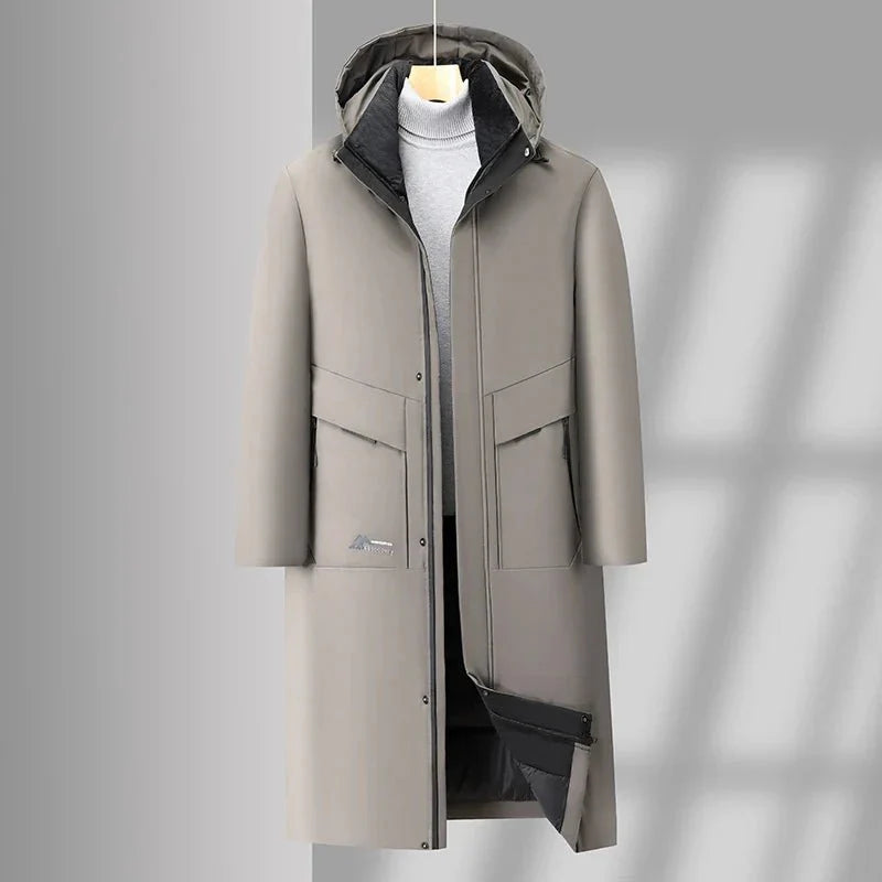 Tillmann - Stylish Modern Down Trench Coat for an Elegant Appearance