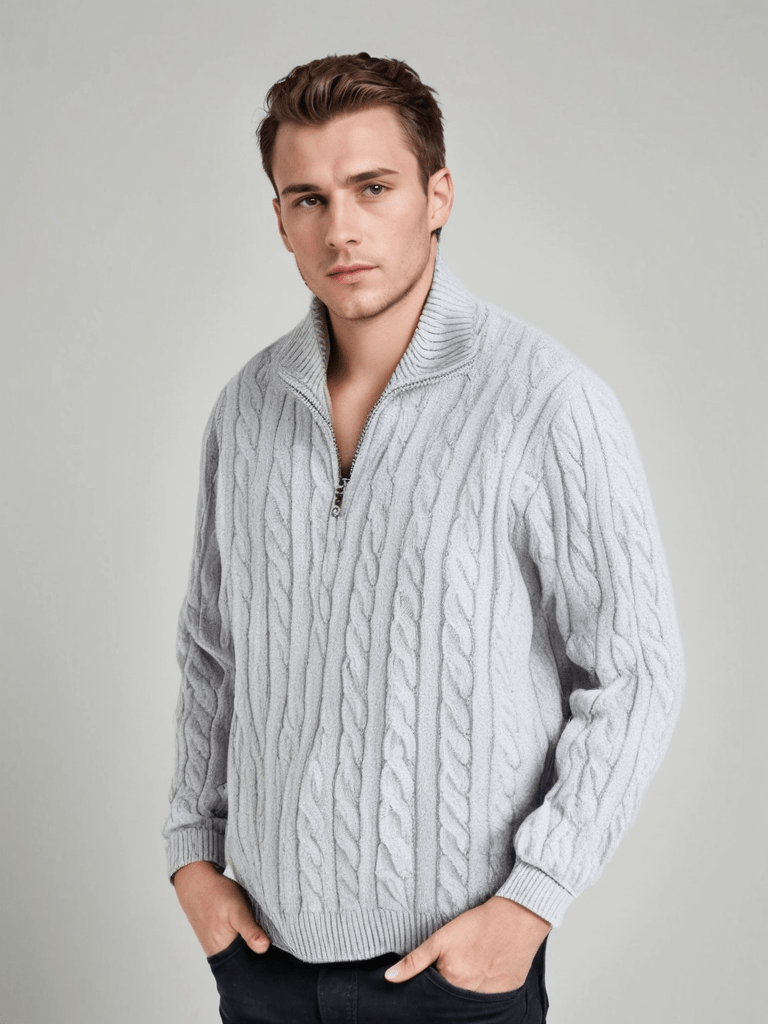 Torsten - Elegant men's knitted sweater in timeless classic design