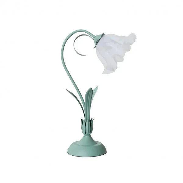 Elegant vintage table lamp with adjustable floral design