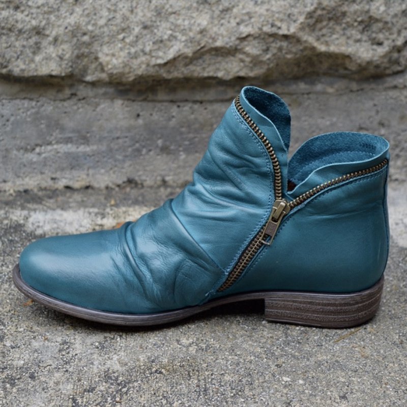 Sleek Zippered Ankle Boots for Effortless Chic