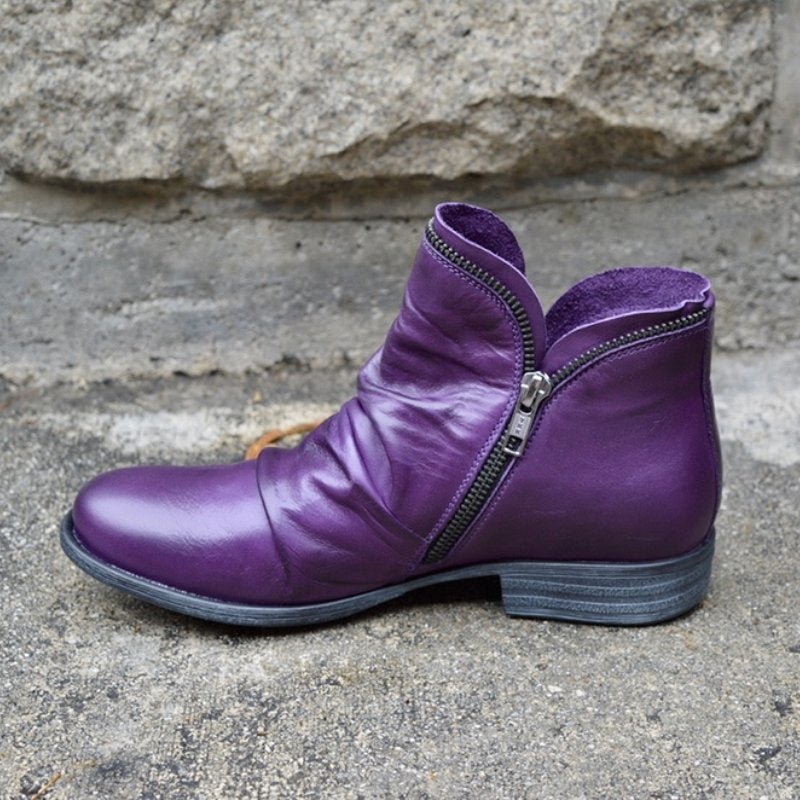 Sleek Zippered Ankle Boots for Effortless Chic