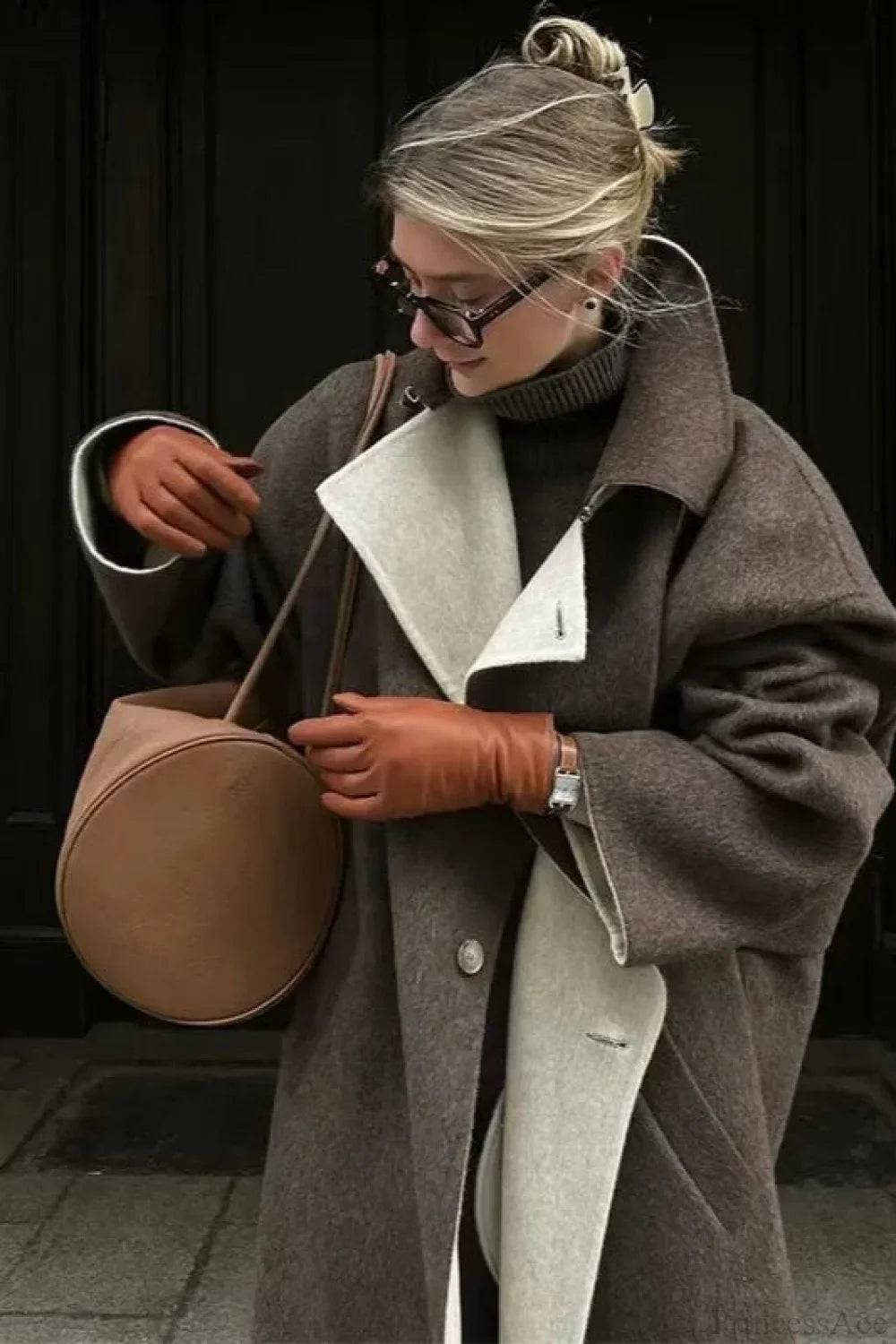 Elegant Double-Sided Vintage Wool Coat