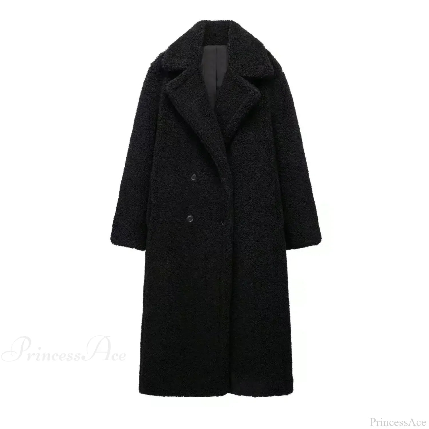 Chic Vintage Wool Blend Double-Breasted Overcoat for Classic Elegance