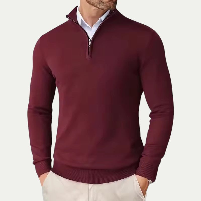 Werner - Elegant Cashmere Half-zip Sweater with Long-Sleeve Comfort