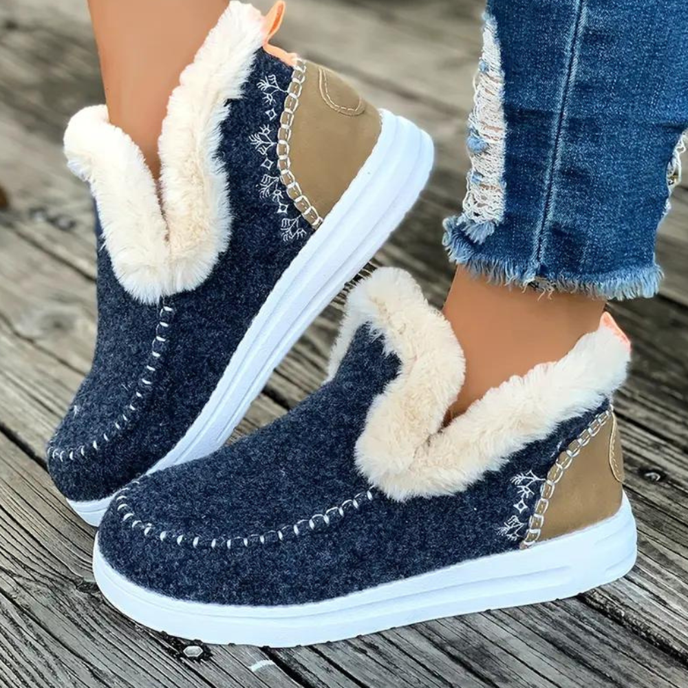 Calliope - Relaxation and Comfort with Our Women's Plush Orthopedic Winter Ankle Boots