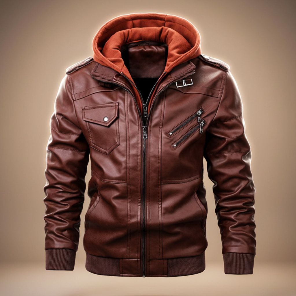 Robert Leather Jacket with Hood - Elegant Style and Unmatched Comfort