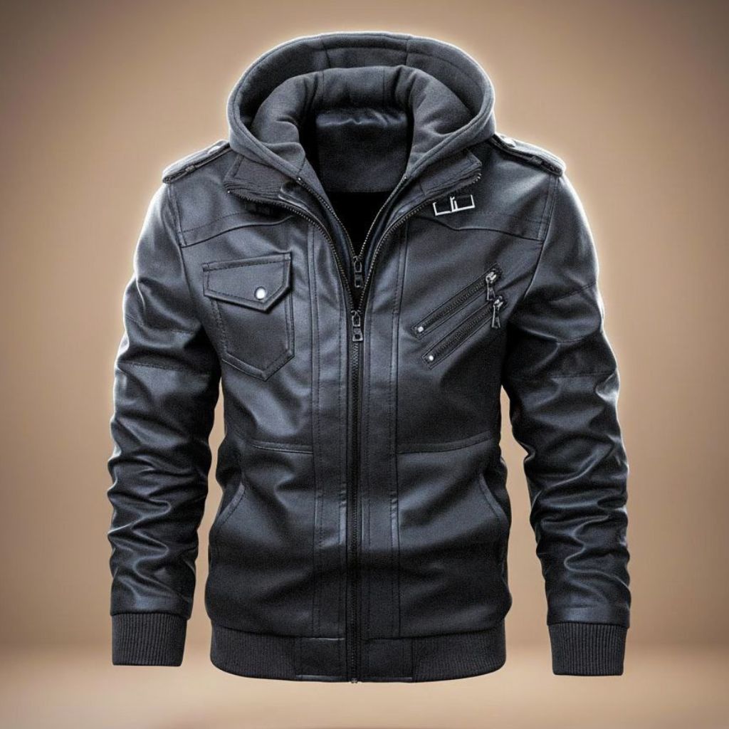 Robert Leather Jacket with Hood - Elegant Style and Unmatched Comfort
