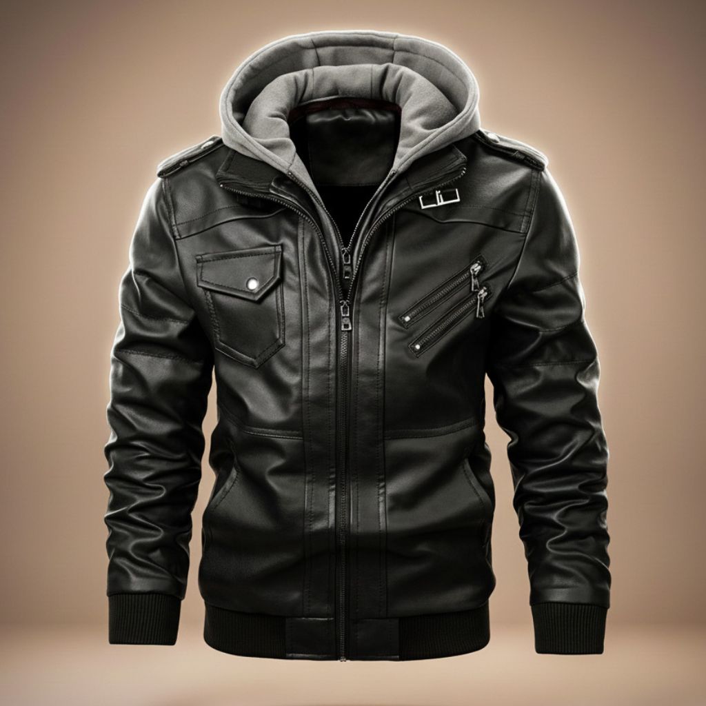 Robert Leather Jacket with Hood - Elegant Style and Unmatched Comfort