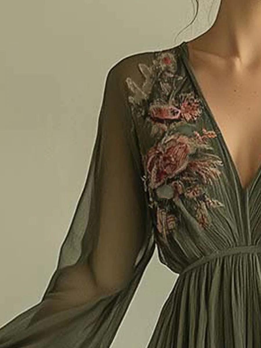 Trendy chiffon printed dress for an elegant look