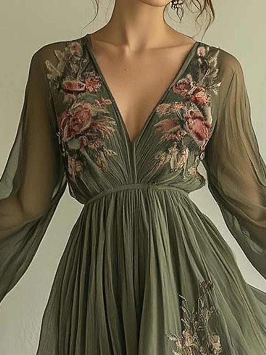 Trendy chiffon printed dress for an elegant look