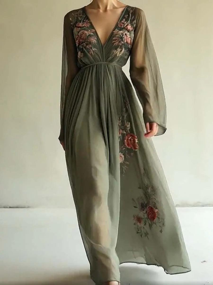 Trendy chiffon printed dress for an elegant look