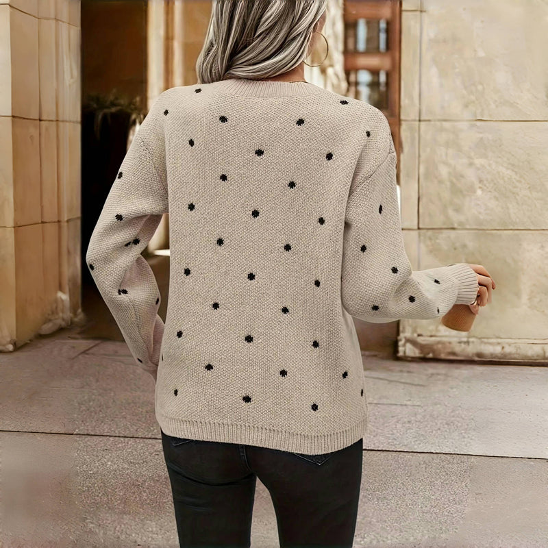 Polka Dot Knit Sweater