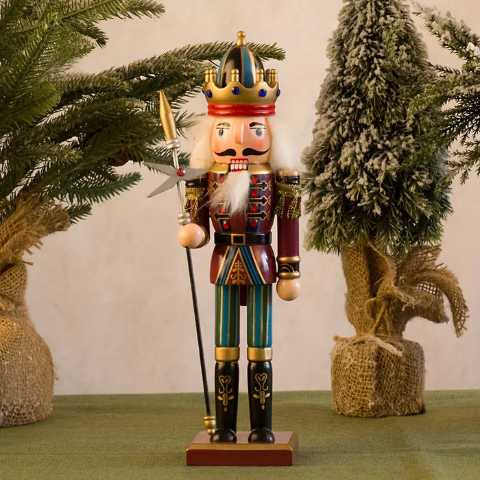 NutcrackerJoy - Playful Wooden Nutcracker Soldier Figurine for Festive Christmas Cheer