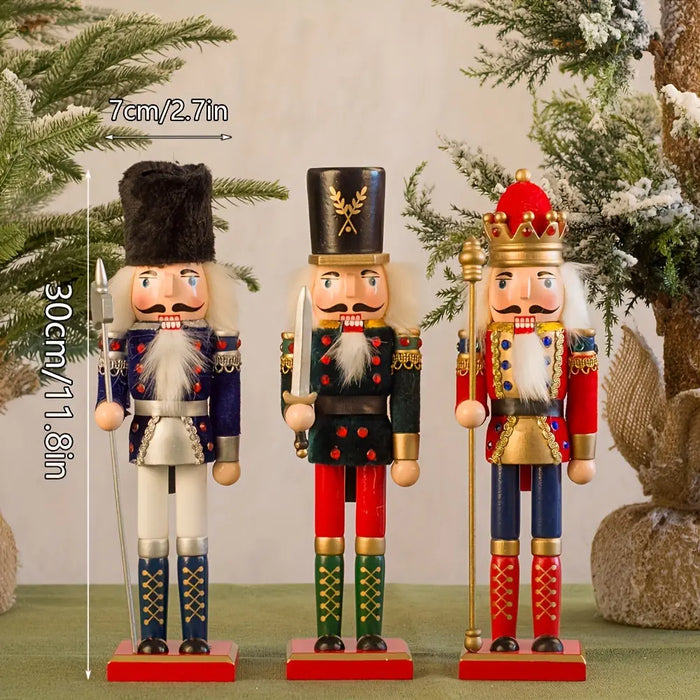 NutcrackerJoy - Playful Wooden Nutcracker Soldier Figurine for Festive Christmas Cheer