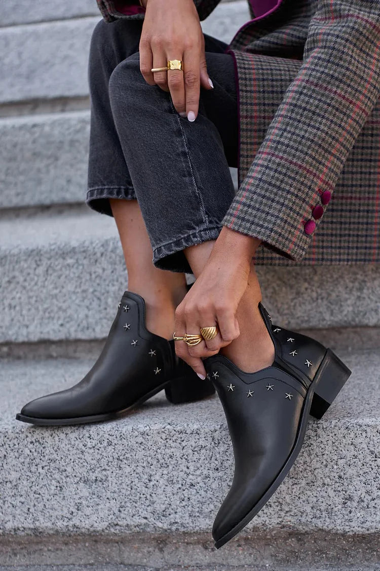 Ankle Boots with Star Detailing