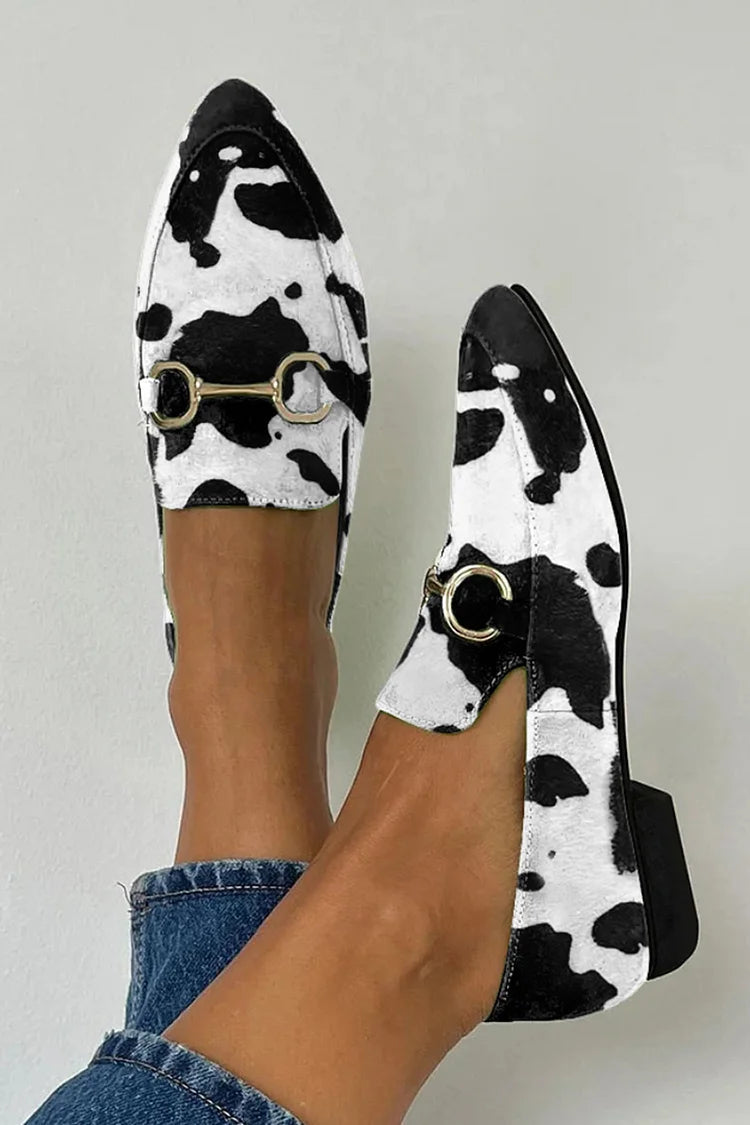 Printed Buckle Loafer - Sleek Slip-On Style