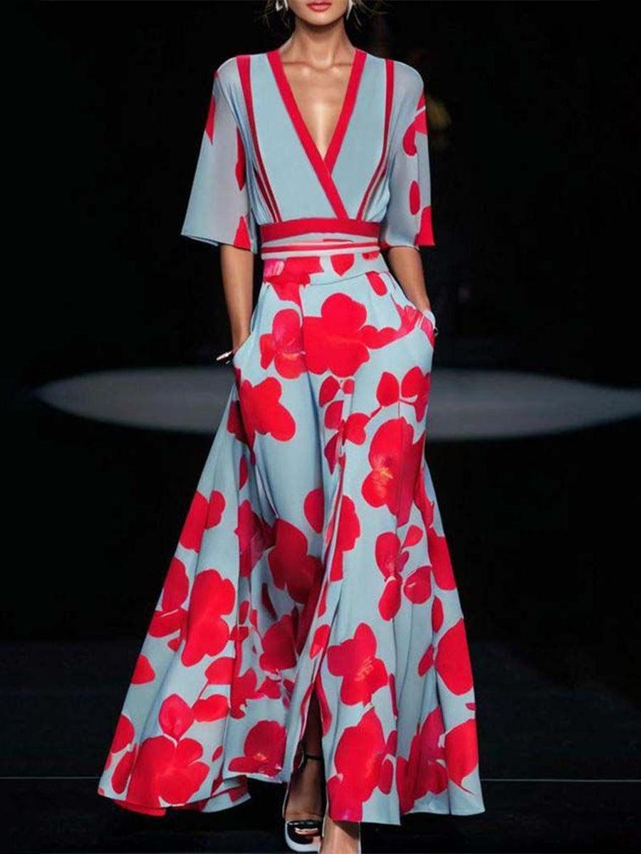 Maximée Elegant Half-Sleeve Dress