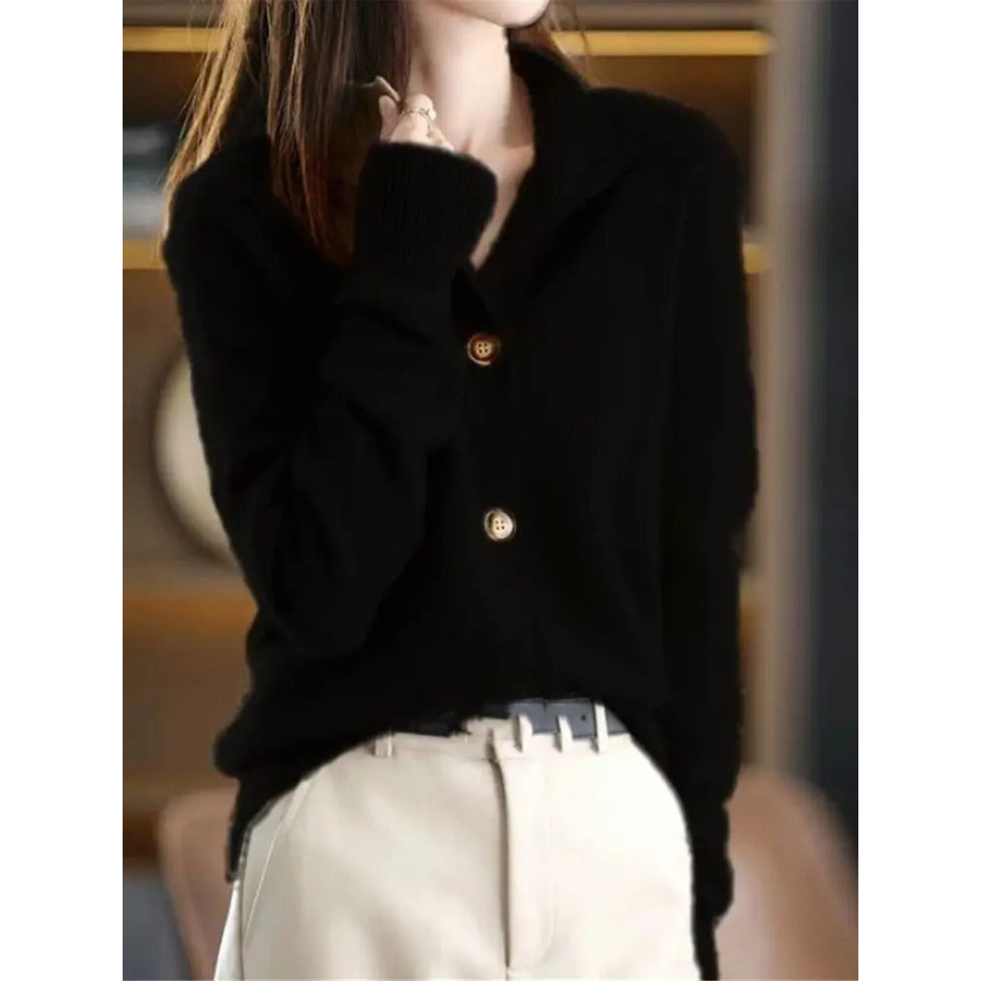 Women's Cozy Fuzzy Button-Front Cardigan