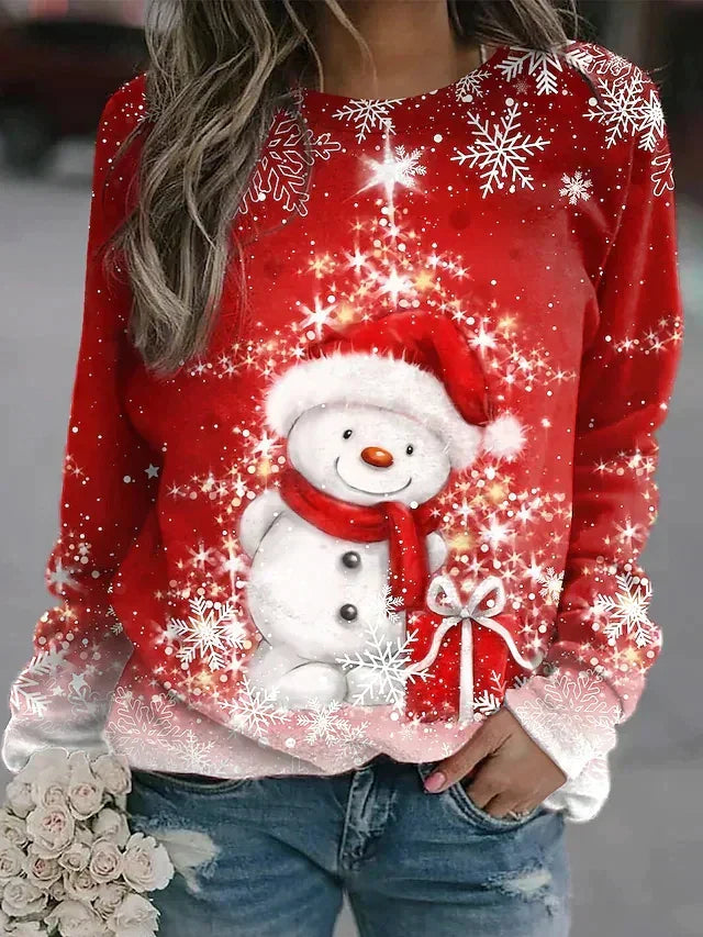 Festive women's Christmas sweater for a stylish holiday mood