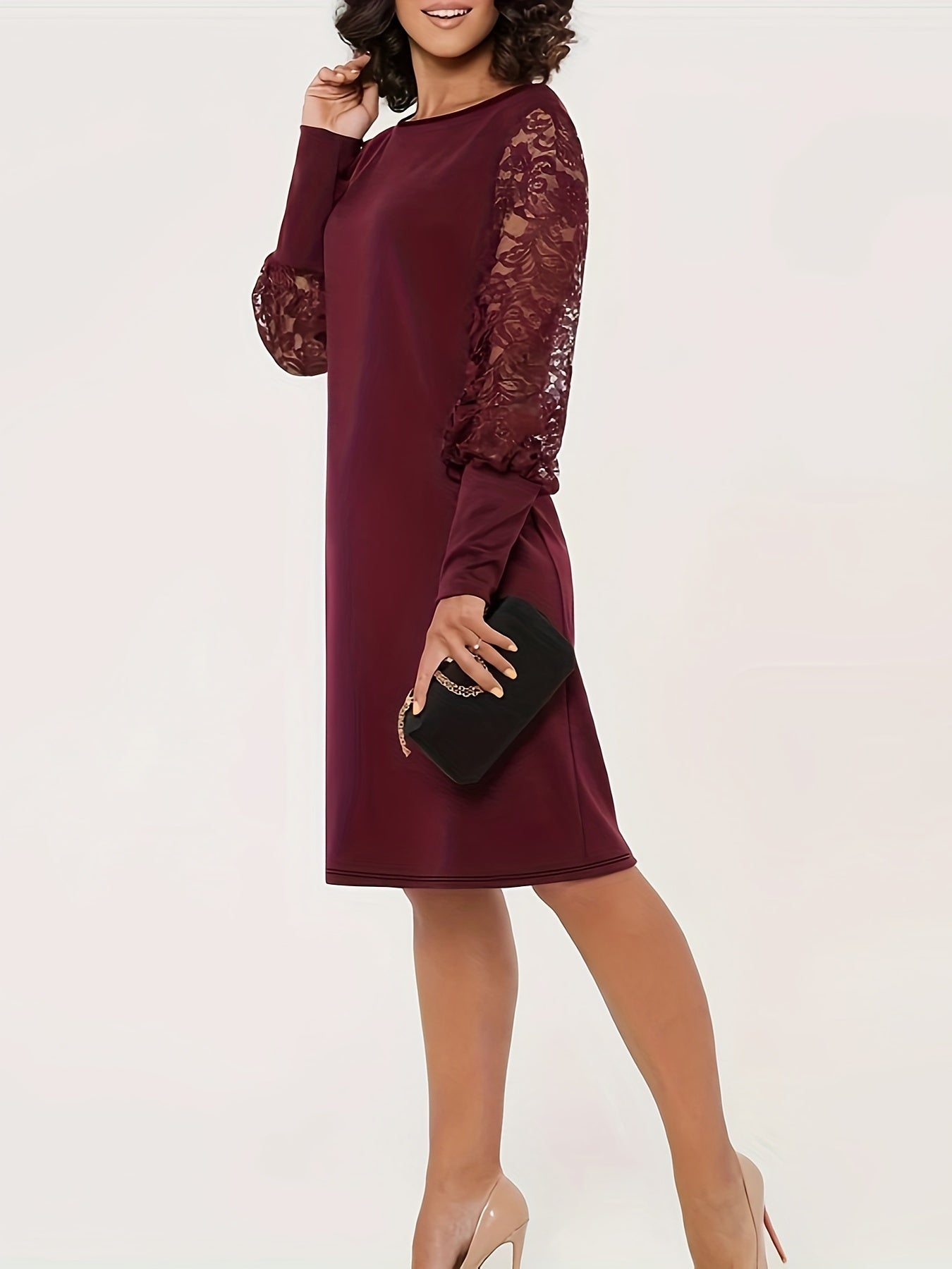 Marielle – Sophisticated Lace Midi Dress for Any Occasion