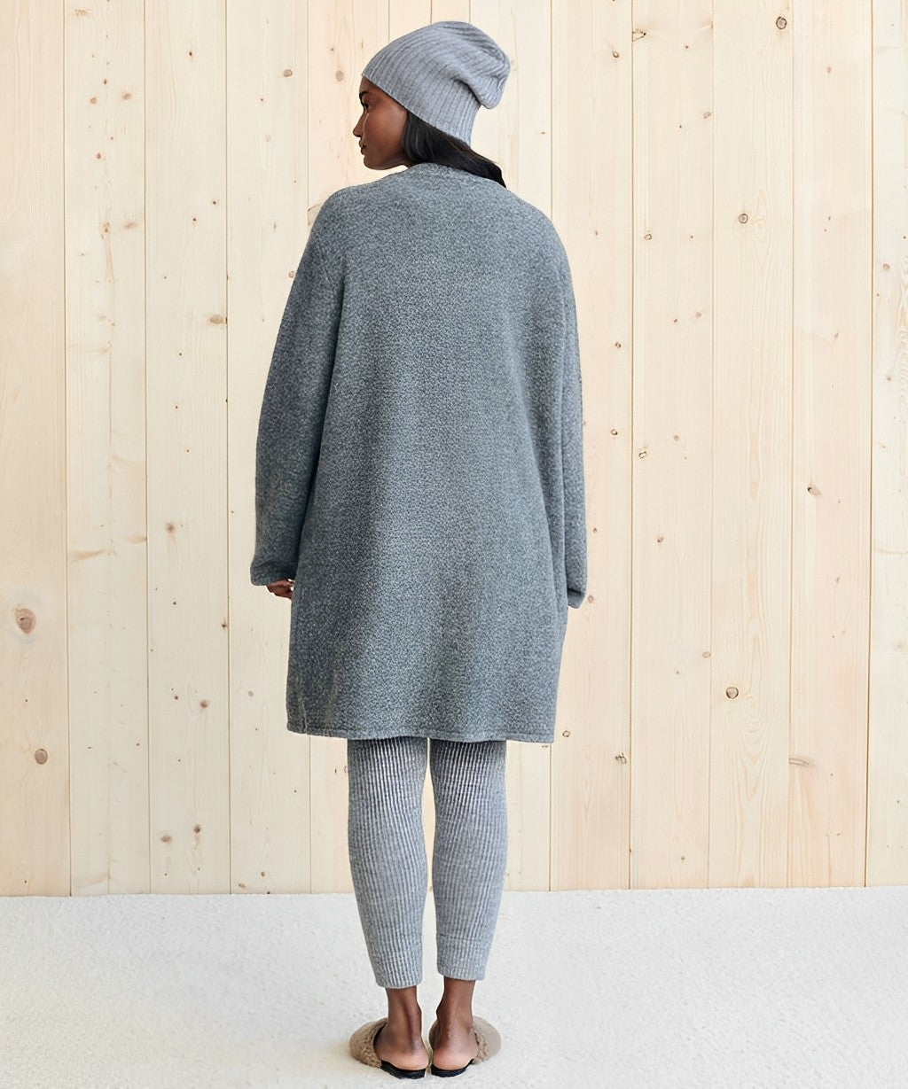 Women's Minimalist Open-Front Cardigan - Sleek, Everyday Layer
