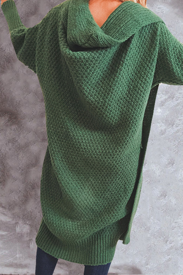 Zarae - Cozy Long Open-Front Sweater Cardigan