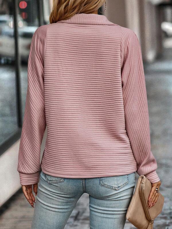 Stylish women's half-zip sweater for a modern look