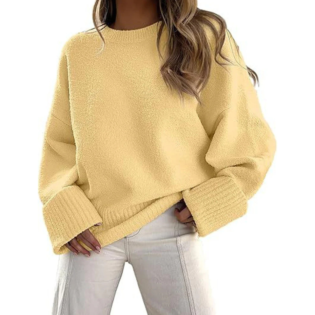 Ultra-Cozy Oversized Fuzzy Knit Pullover Sweater