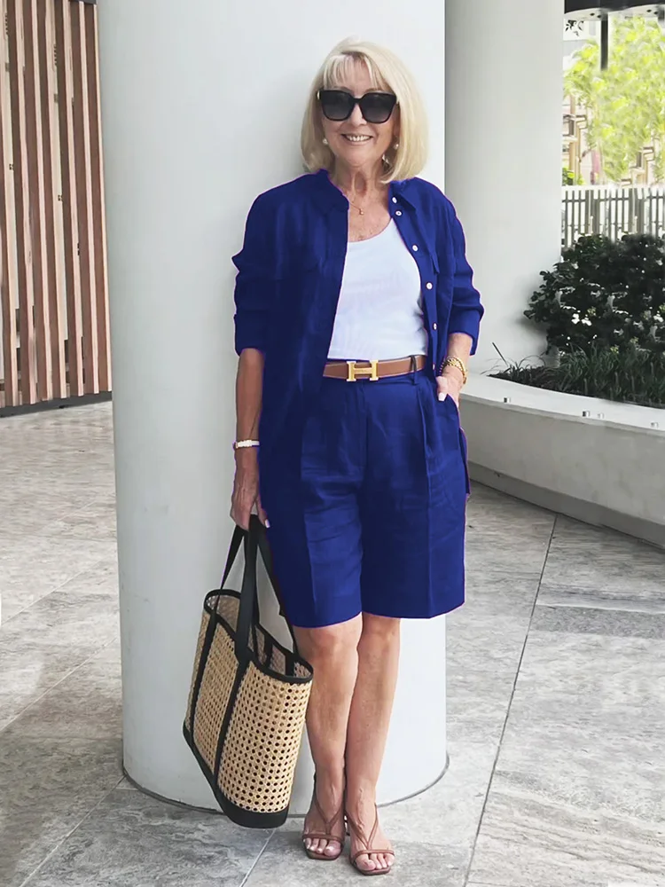 Two-Piece Elegant Women's Cardigan Set