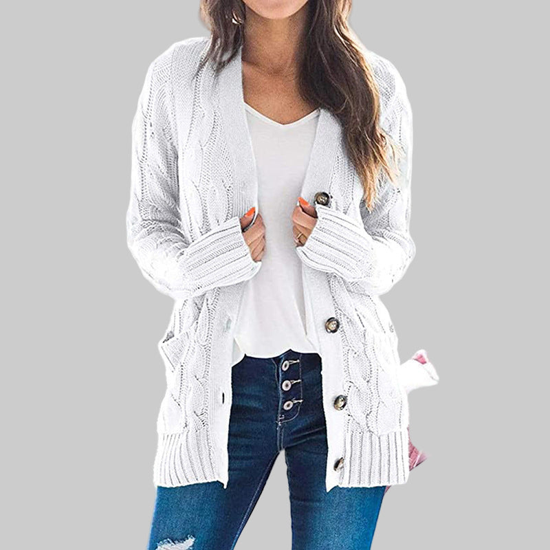 Cozy Casual Long-Sleeve Button-Down Cardigan